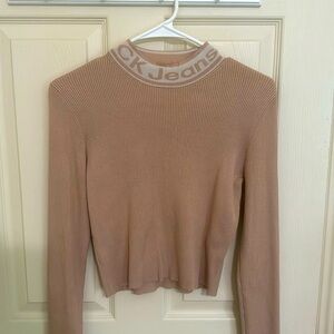 CK Jeans Long Sleeve Crop Top